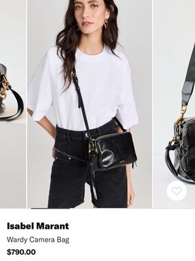 Isabel Marant Black Glossy Camera Crossbody Bag